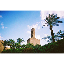 The minaret of the mosque of Imam al-Hakim